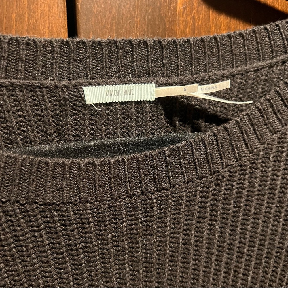 Kimchi Blue Faux Layered Black Sweater Size S - Picture 3 of 5